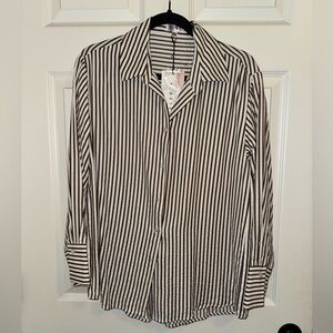 Classic Striped Women's Button Down Shirt